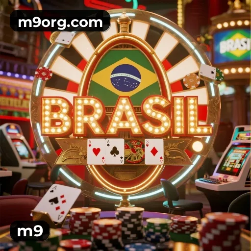 m9 App home screen with mobile slots and casino categories
